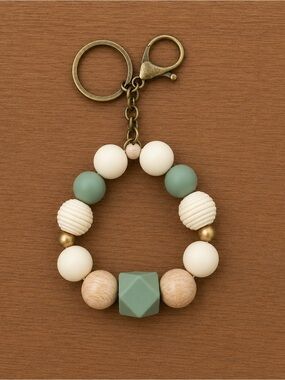 Tassel Keychain/ Wristlet with Silicone Beads | Customizable